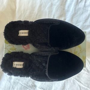 Birdies Plush Black Women's Slippers The Phoebe